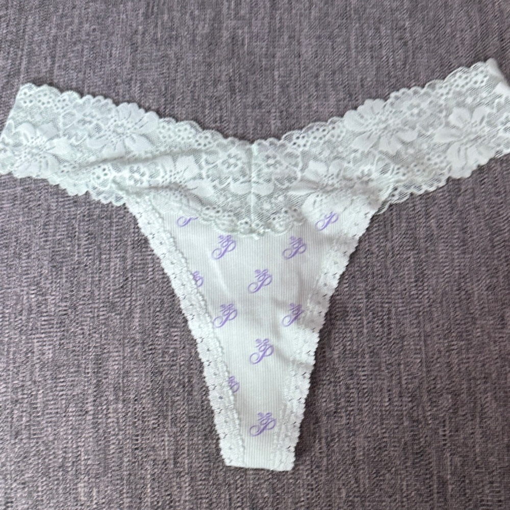 Victoria's Secret PINK Mint Green and Purple Lace Thong NWT